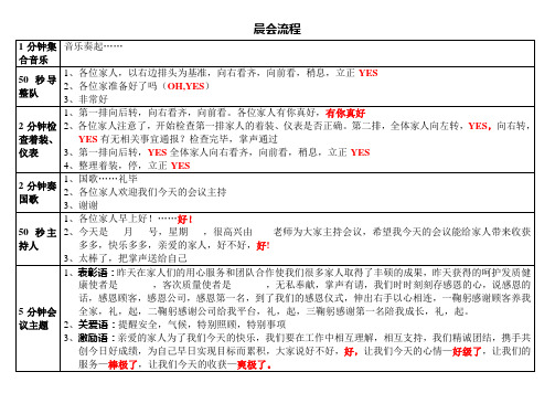 晨会流程