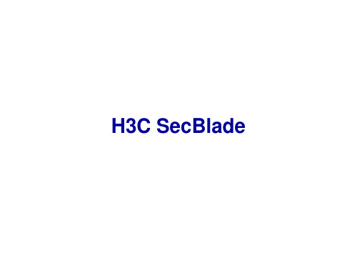 网络建设部-H3C SecBlade学习资料