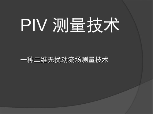 PIV-测量技术ppt课件