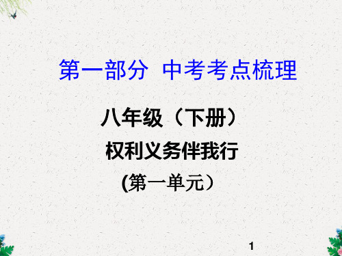 湖南省中考面对面思想品德教材知识考点习题课件八年级下册