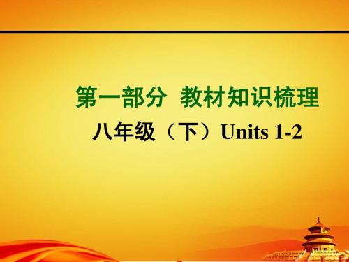 2015年山西中考英语知识梳理 八年级下册Units1-2