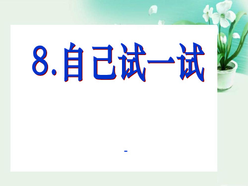 202X语文S版语文二下《自己试一试》ppt课件3