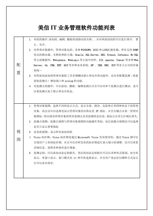 美信功能