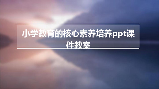 小学教育的核心素养培养ppt课件教案