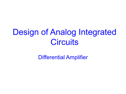 模拟集成电路设计英文课件：Differential Amplifier