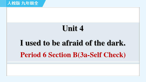 人教版九年级全一册英语同步培优Unit 4 Period 6 Section BSelf Check