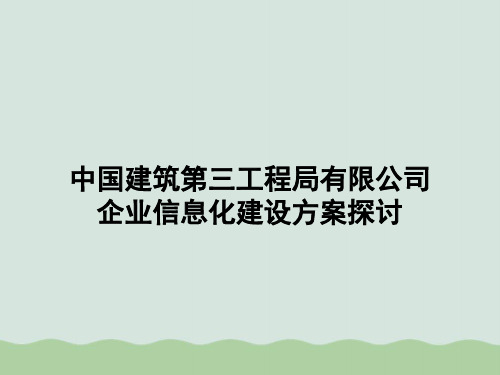 企业信息化建设方案探讨PPT(共67页)