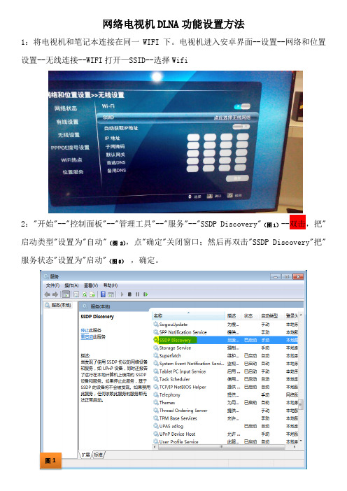 网络电视DLNA功能连接SOP