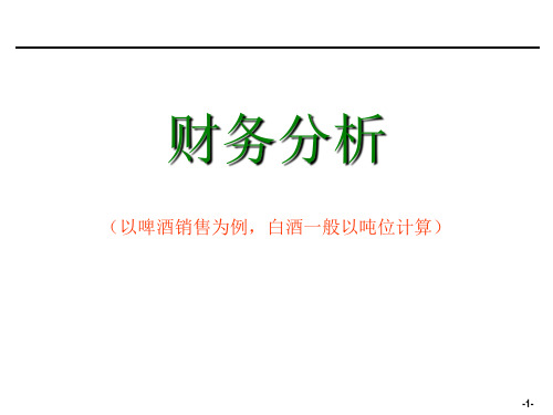 酒水企业财务分析(ppt 81页)