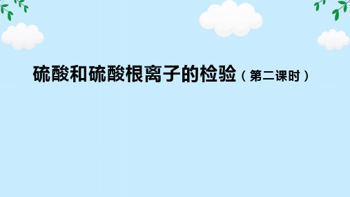 5.1.3硫酸和硫酸根离子的检验第二课时课件  2024-2025学年高一下学期化学人教版必修2