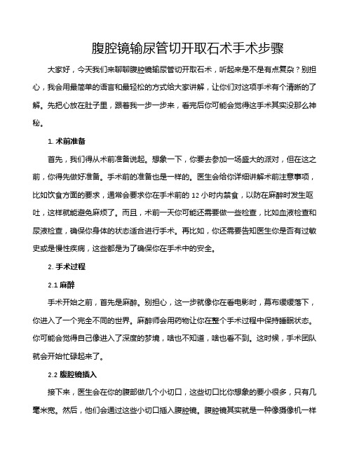 腹腔镜输尿管切开取石术手术步骤