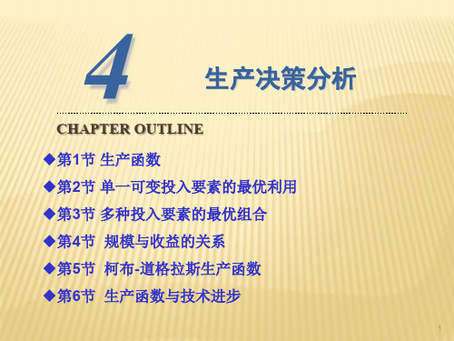 管理经济学第4章生产决策分析ppt课件