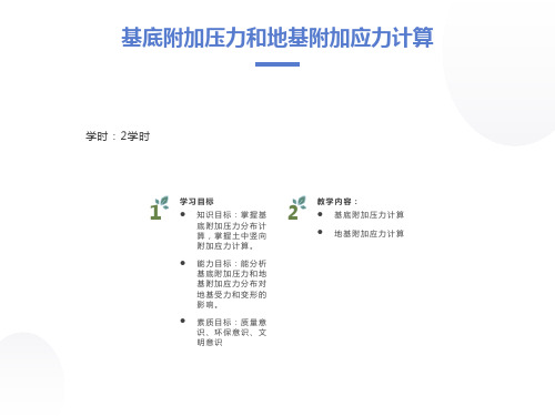 基底附加压力和附加应力