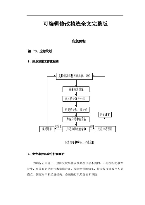 施工应急预案精选全文完整版