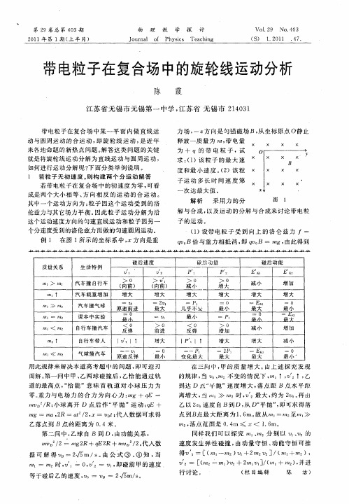 带电粒子在复合场中的旋轮线运动分析