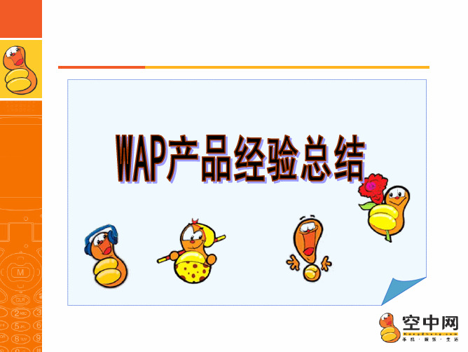 WAP产品经验讲义