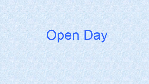 沪教版六年级英语第一学期：Unit5  Open Day  课件(共23张PPT)