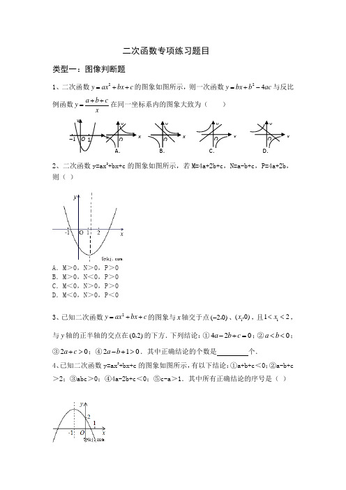 二次函数数学题目