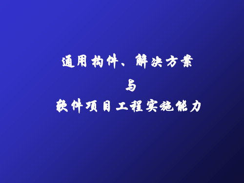 软件项目工程实施能力(ppt 15页)