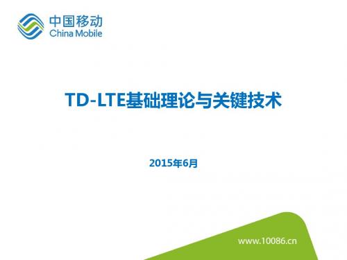 TD-LTE基本原理与关键技术