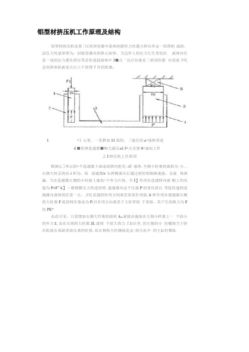 铝型材挤压机工作原理及结构