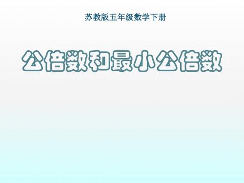 《公倍数和最小公倍数》课件PPT