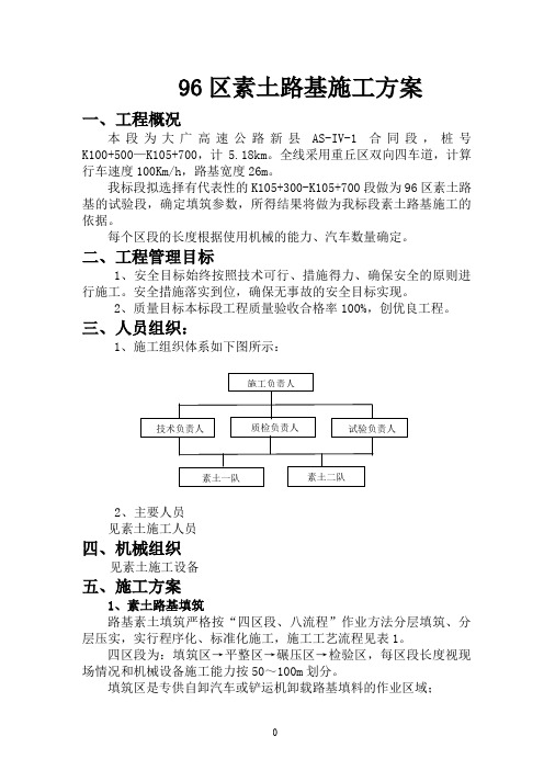 大广高速公路素土路基施工组织设计方案