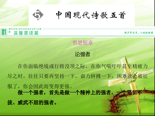 名师精编--《中国现代诗歌五首》课件(粤教版必修2)