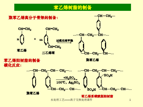 水处理工艺离子交换处理课件