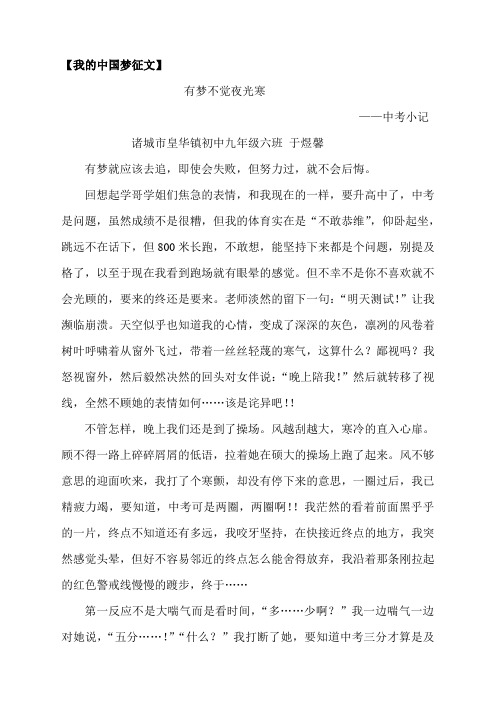 我的中国梦征文
