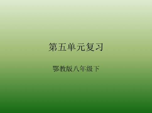 语文:第五单元-复习-课件(1)(鄂教版八年级下册)