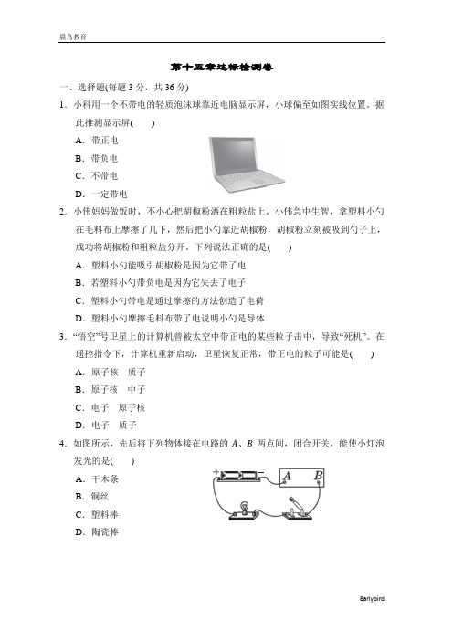 2022秋人教版九年级物理 典中点 第15章达标检测卷