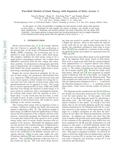 Two-field Models of Dark Energy with Equation of State Across -1