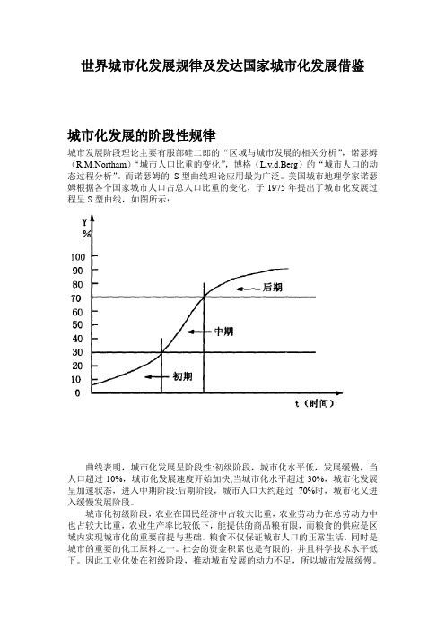 城市化发展规律及发达国家城市化发展的借鉴