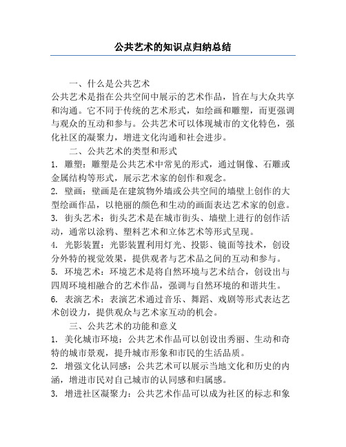 公共艺术的知识点归纳总结