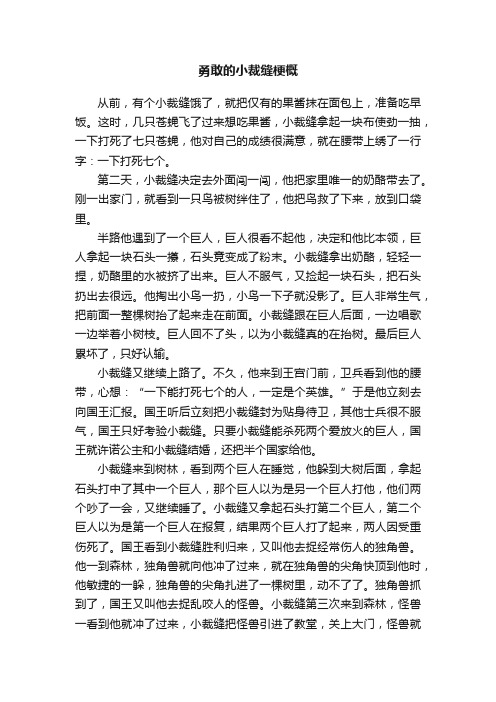 勇敢的小裁缝梗概