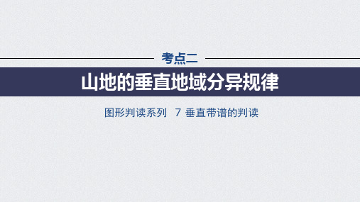 2022年高考地理一轮复习 必修1 第6章 第15讲 考点2 山地的垂直地域分异规律