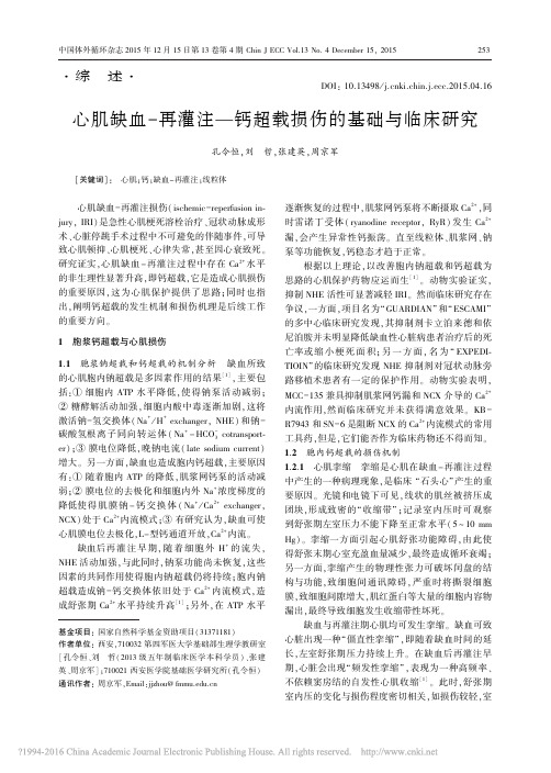 心肌缺血_再灌注_钙超载损伤的基础与临床研究_孔令恒