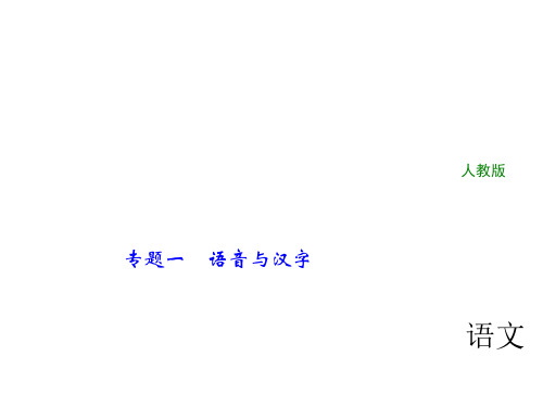 2018年中考语文(人教版,通用版)总复习课件:专题一 语音与汉字(共39张).