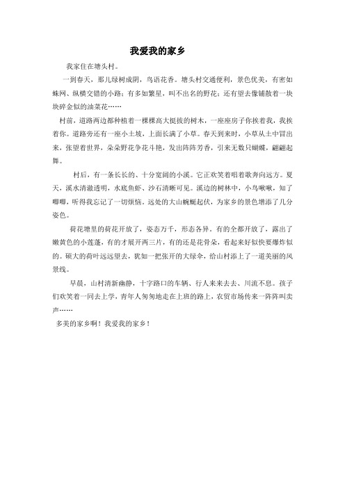 人教版三年级下册1-8单元作文集锦 (1)讲解