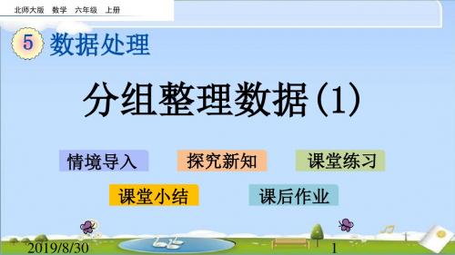 最新北师大版六年级上册数学优质课件-5.3 分组整理数据(1)