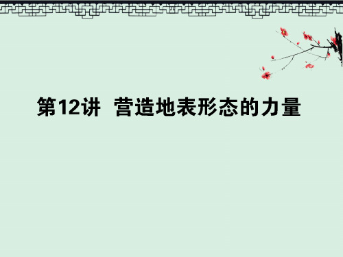 2020版高考地理一轮复习第12讲营造地表形态的力量课件新人教版