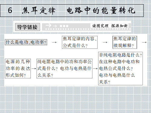 2014高中物理2.6焦耳定律电路中的能量转化课件(教科版选修3-1)