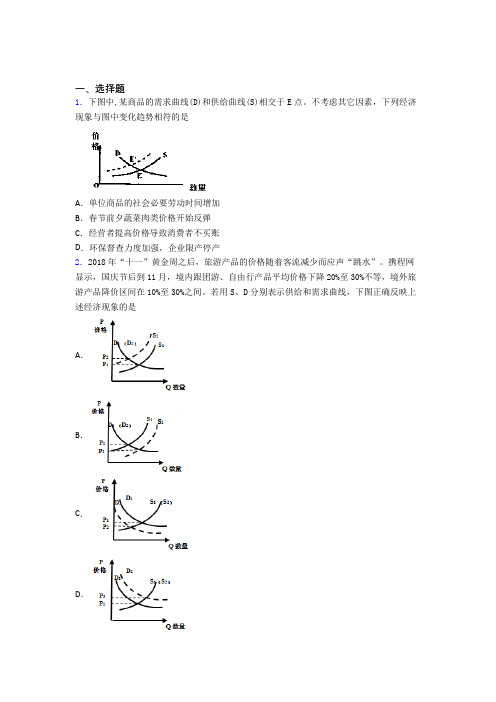 (易错题精选)最新时事政治—供求影响价格的专项训练及解析答案(1)