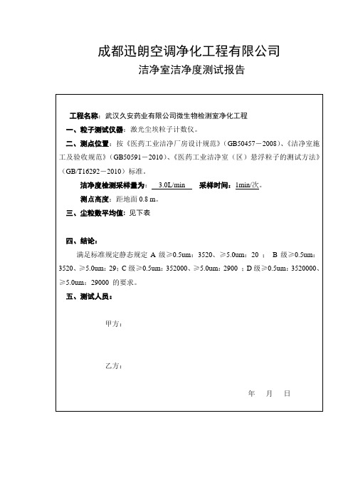 3.净度测试报告