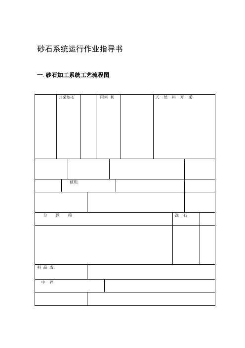 砂石系统运行作业指导书