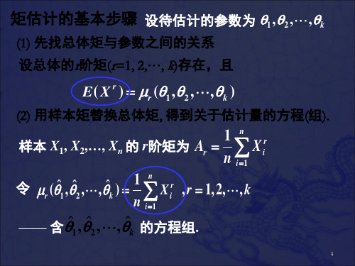 《矩估计的基本步骤》PPT课件_OK