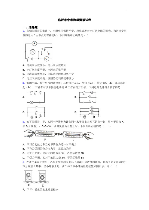 临沂市中考物理模拟试卷