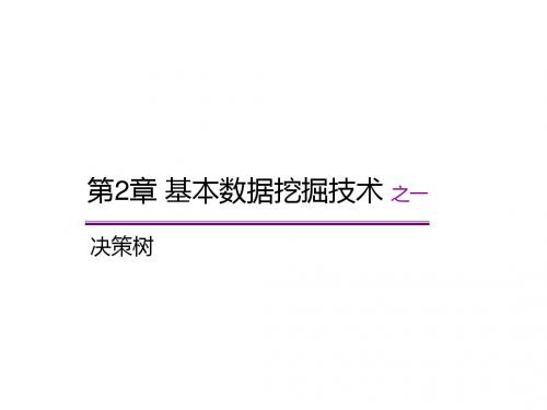 教材配套教学PPT——基本数据挖掘技术