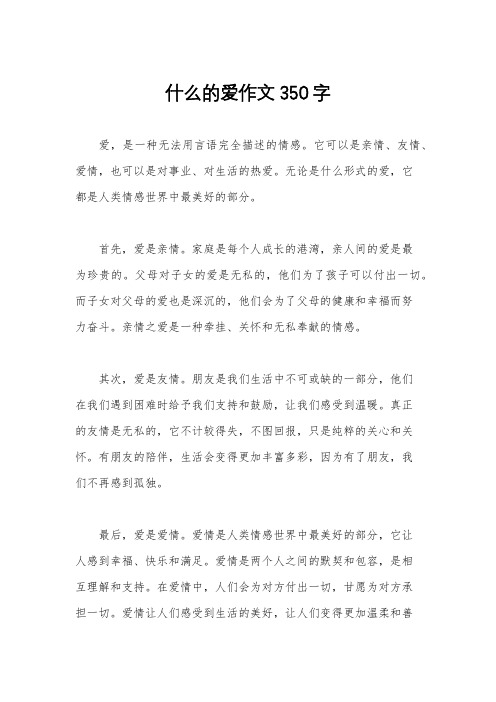 什么的爱作文350字